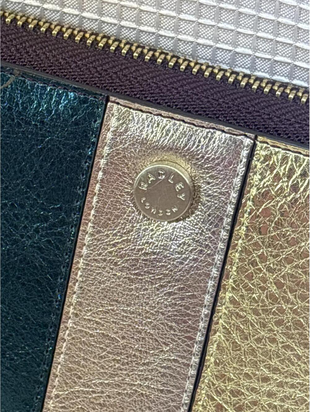 NEW Radley London Clifton Hall Phone Wristlet metallic multi-color leather - Picture 7 of 7